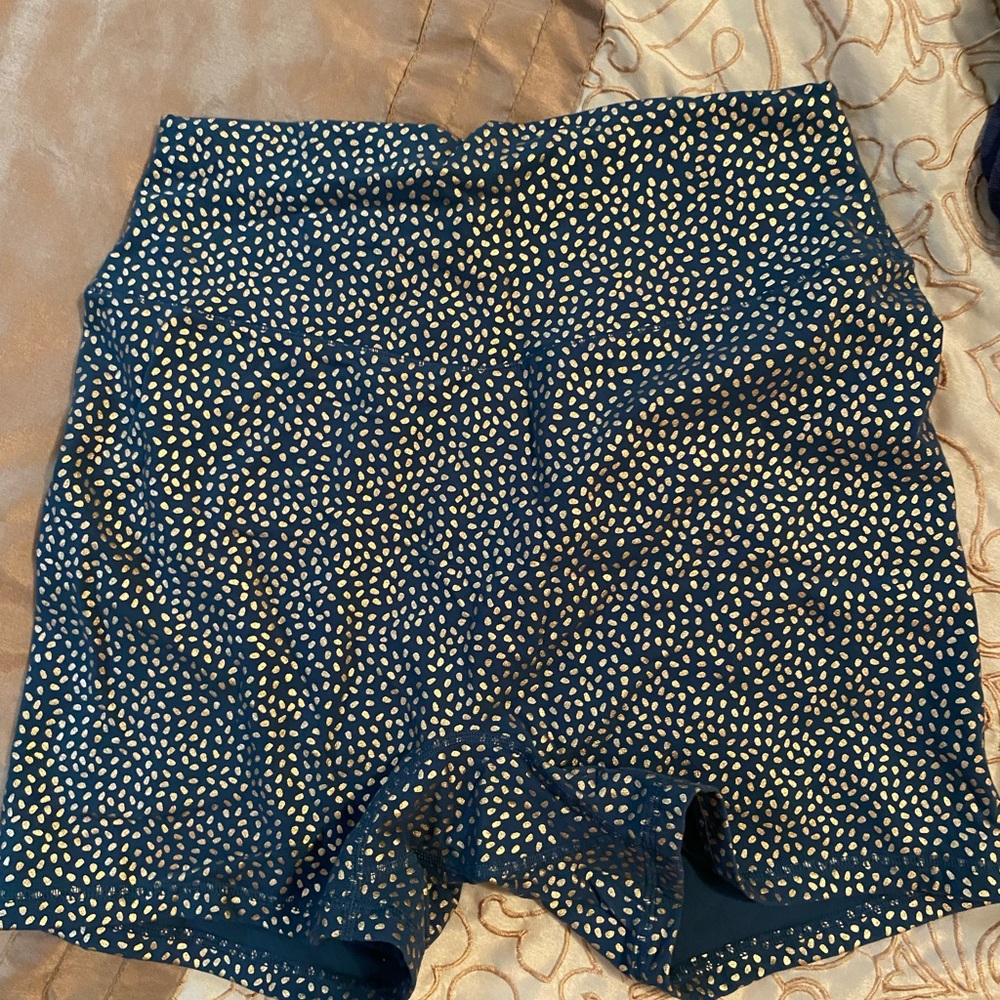 BuffBunny High Waist Navy and White Shorts